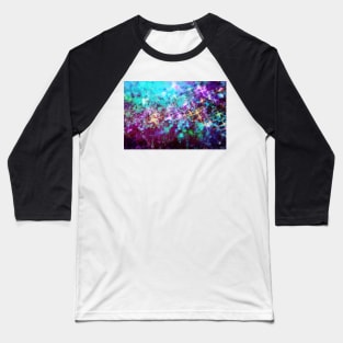 Abstract Painting - City Highway Lights at Night Baseball T-Shirt